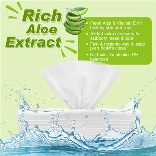 Ti sèvyèt anti-bakteri pou chat